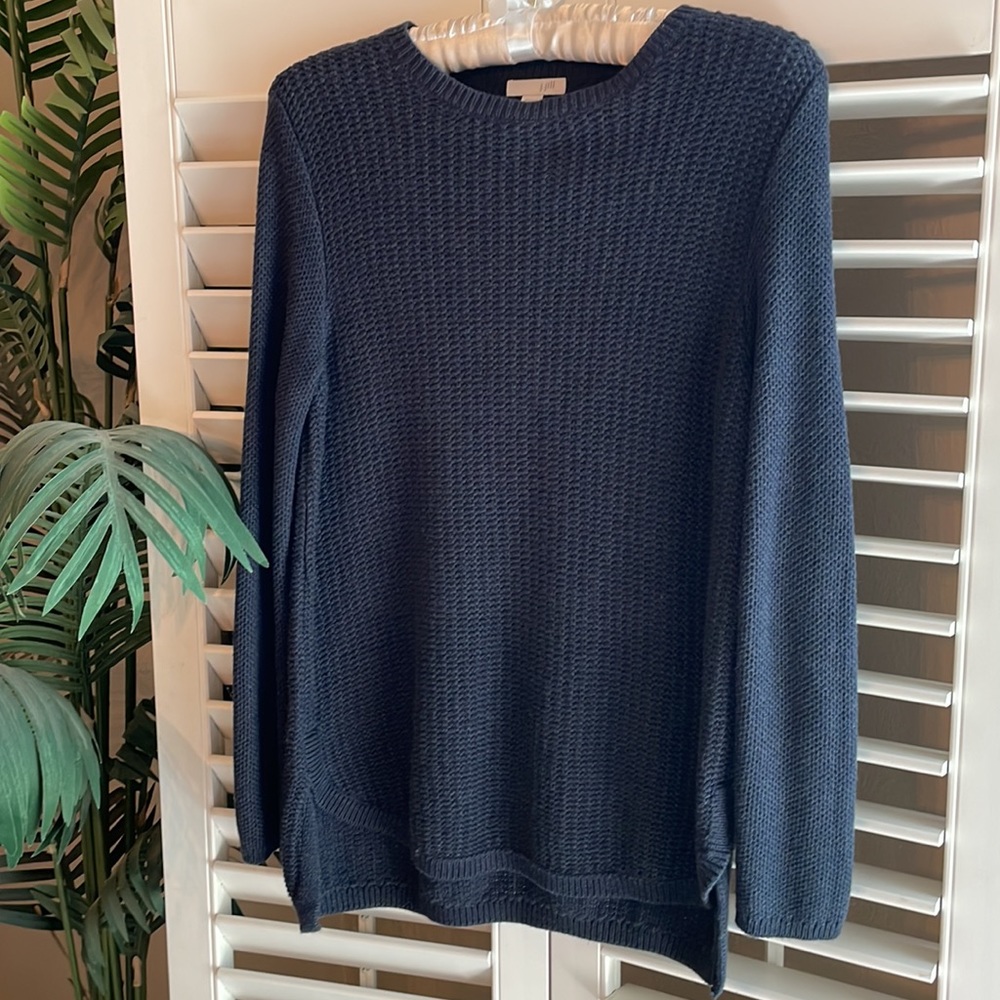 J. Jill Navy blue tunic sweater. EUC